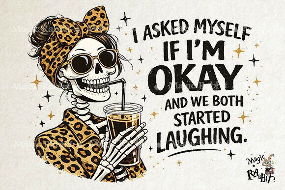 Funny Skeleton Coffee Quote SVG PNG for Graphics and Crafts