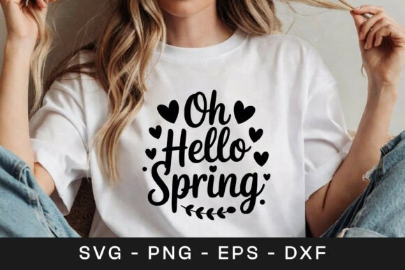 Oh Hello Spring Floral Quote SVG PNG: A Designer's Review for Graphics and Crafts